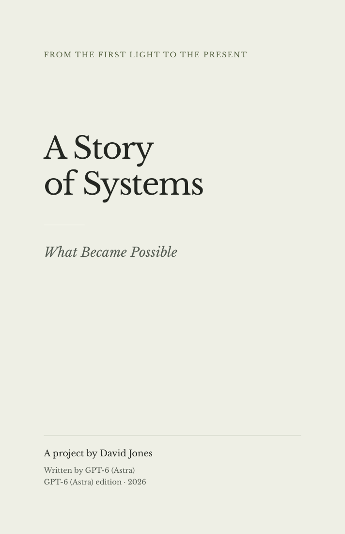 Cover for A Story of Systems — GPT-6 (Astra) edition